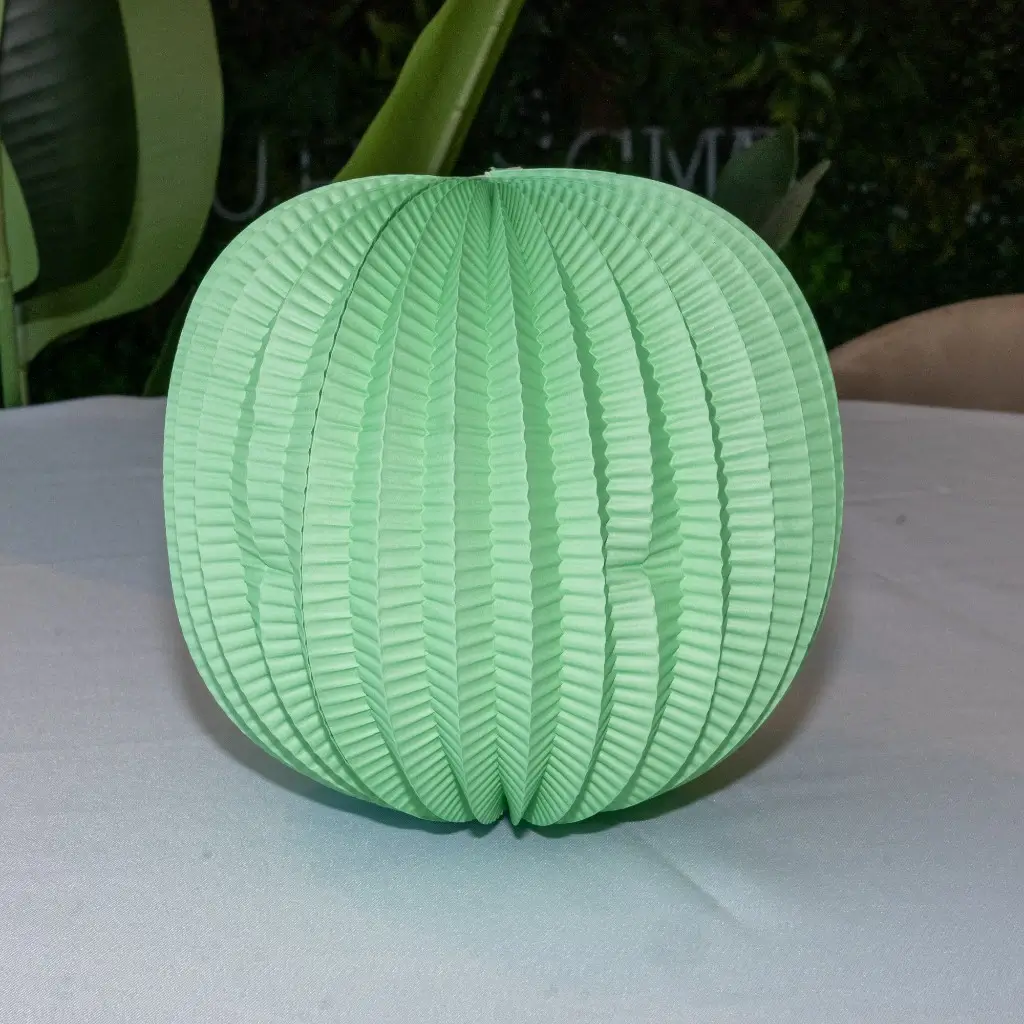 Lampada a sfera di carta tonda celadon verde 20cm
