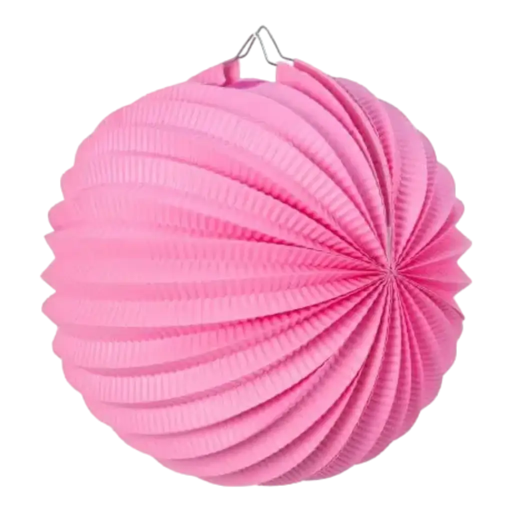 Lampada a sfera di carta rosa chiaro rotondo 20cm