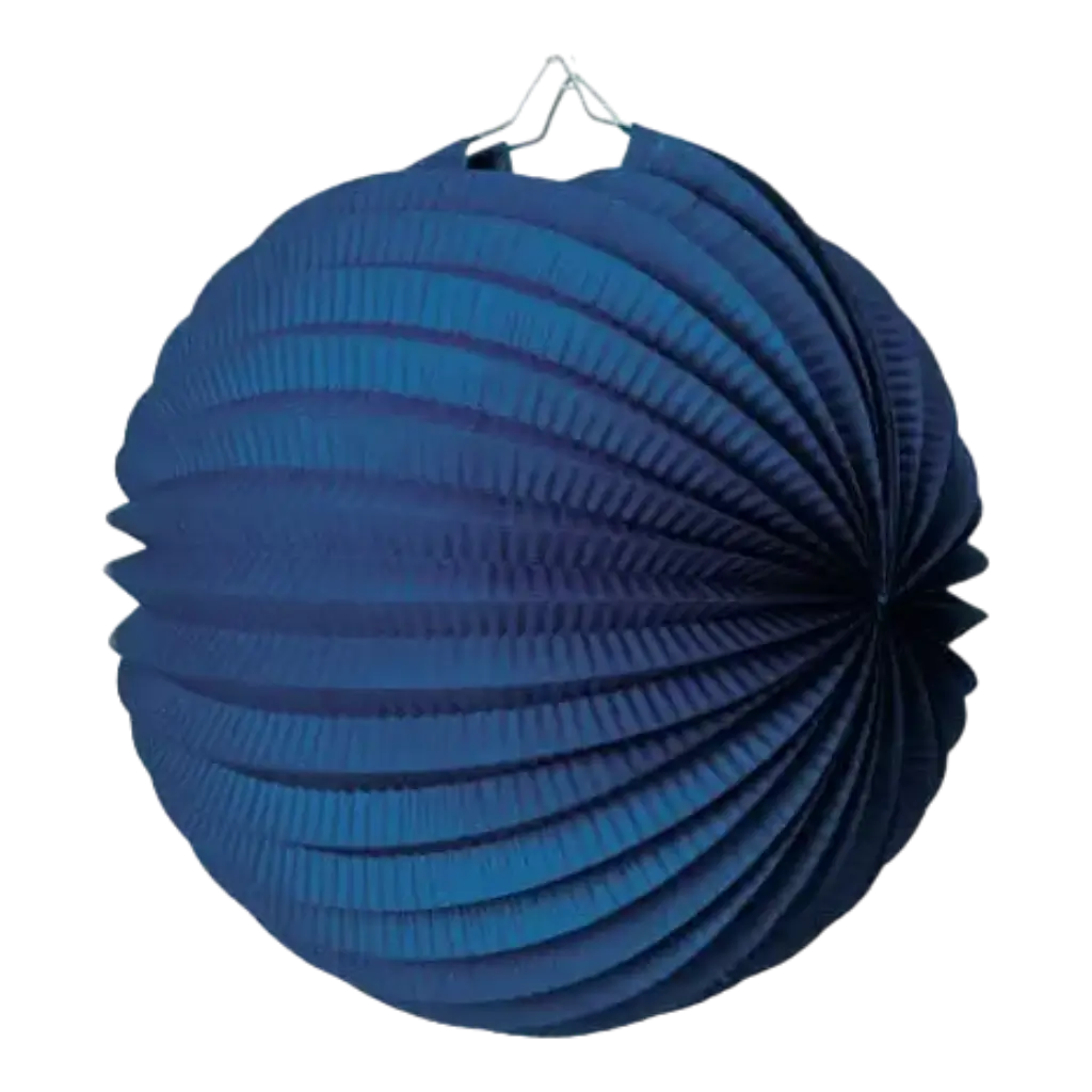 Lampada palla di carta tonda blu navy 30cm