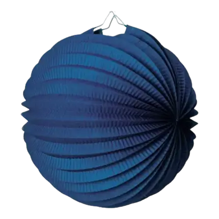 Lampada palla di carta tonda blu navy 30cm