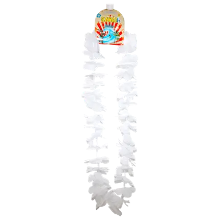 Collana hawaiana con fiori bianchi