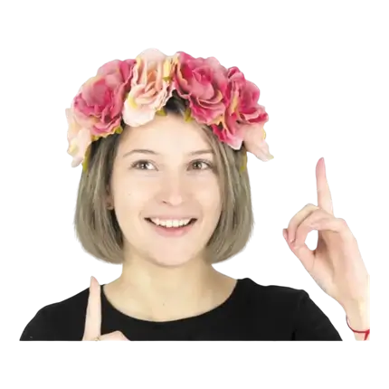 Fascia a fiori rosa vintage