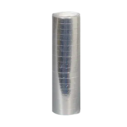 Rotolo di stelle filanti in carta argento metallizzato (4 m)