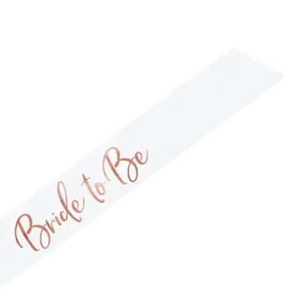 Sciarpa bianca con Bride to be Or Rose