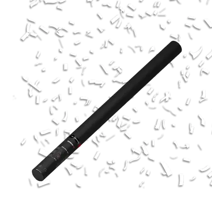 Pistola manuale coriandoli bianchi 100 iodegradabili 80cm