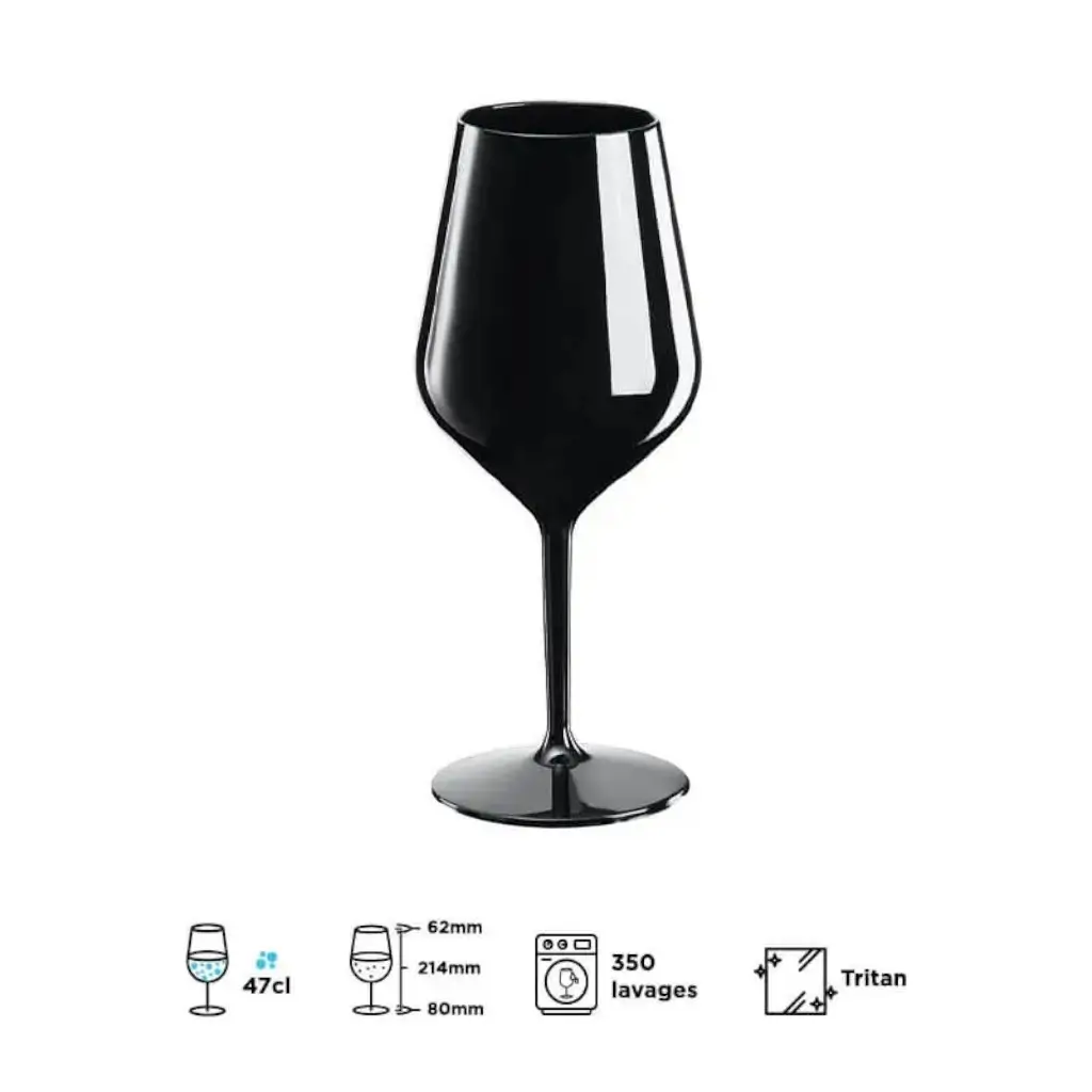 Bicchiere da vino VINO COCKTAIL nero 47cl (Tritan)