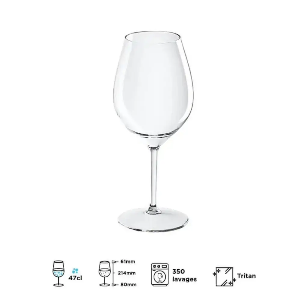 REDONE bicchiere da vino trasparente 51cl (Tritan)