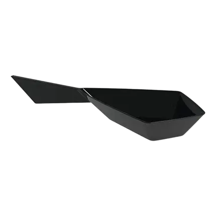 Vaso di vetro nero in plastica Diamond - Set da 30