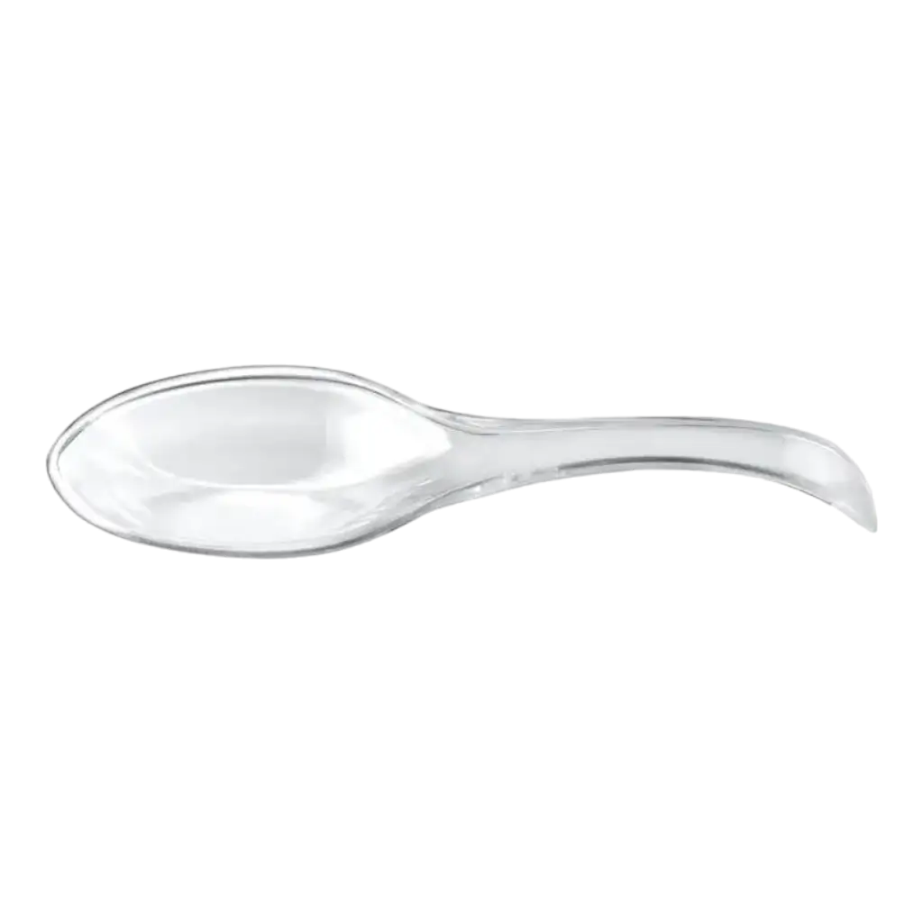 Vetro a cucchiaio in plastica trasparente - Set da 30