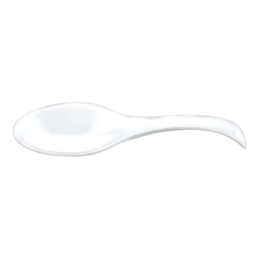 Cucchiaio di plastica bianca di vetro - Set da 30