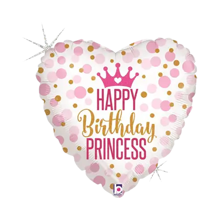Compleanno Princess Palloncino a cuore rosa 45cm