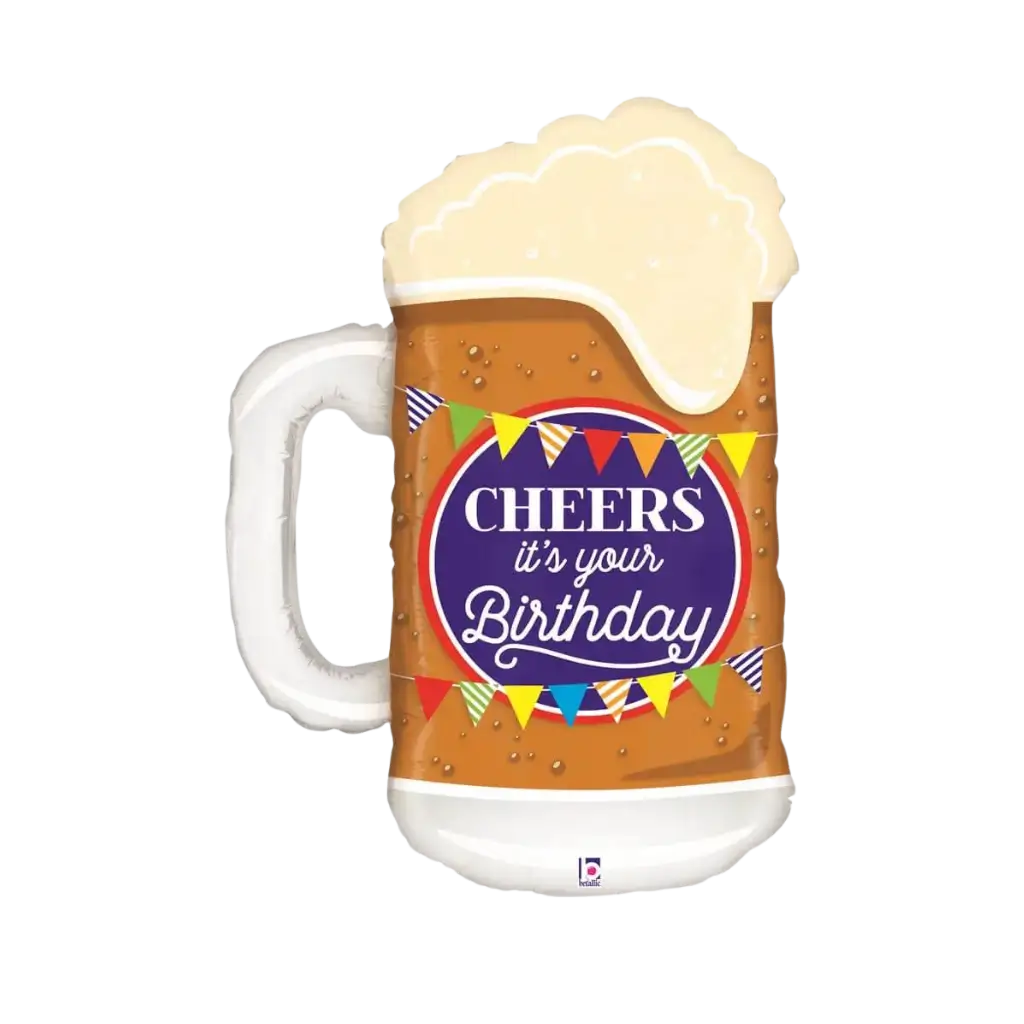 Compleanno Birra Mug Balloon 86cm