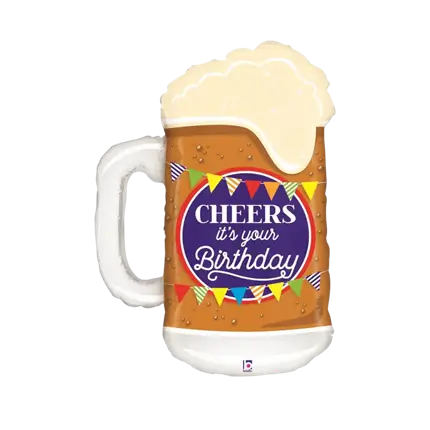 Compleanno Birra Mug Balloon 86cm
