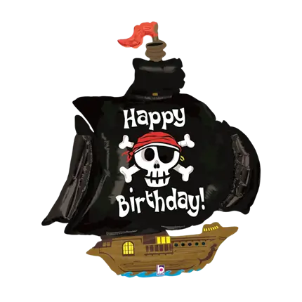 Balloon Pirate Boat Buon compleanno 117cm