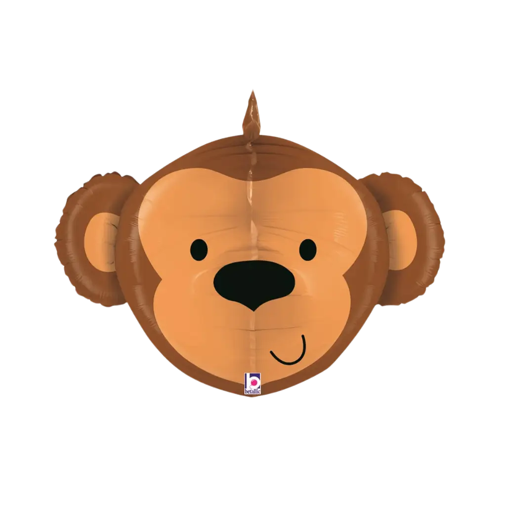 Palloncino con testa di scimmia 3D 69cm