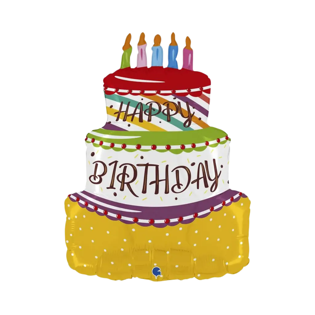 Palloncino a forma di torta di buon compleanno