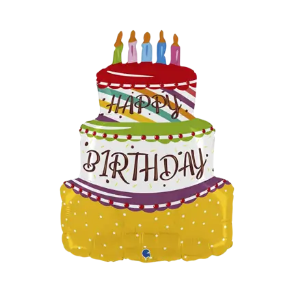 Palloncino a forma di torta di buon compleanno