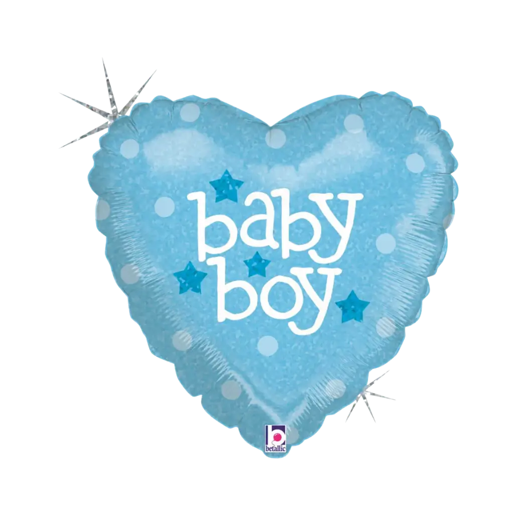 Palloncino a cuore blu "Baby Boy" 45cm