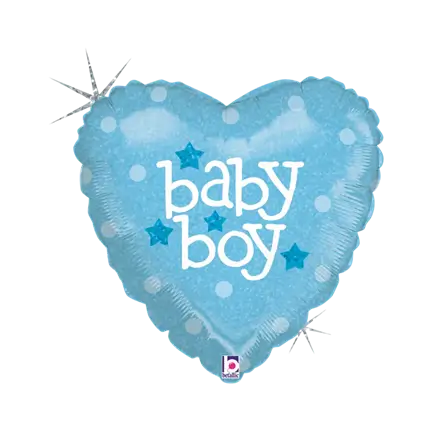 Palloncino a cuore blu Baby Boy 45cm