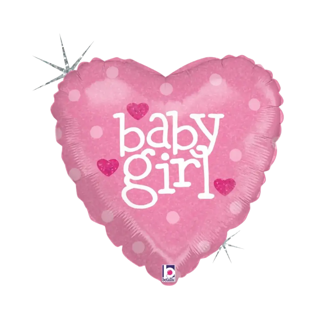 palloncino a cuore rosa "Baby Girl" 45cm