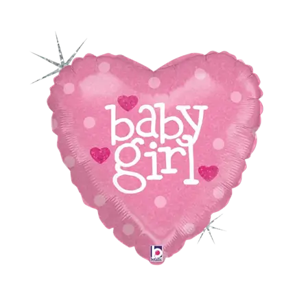 palloncino a cuore rosa Baby Girl 45cm