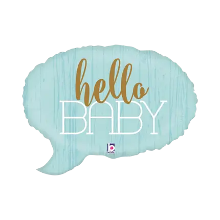 Palloncino a bolla blu Hello Baby 61cm