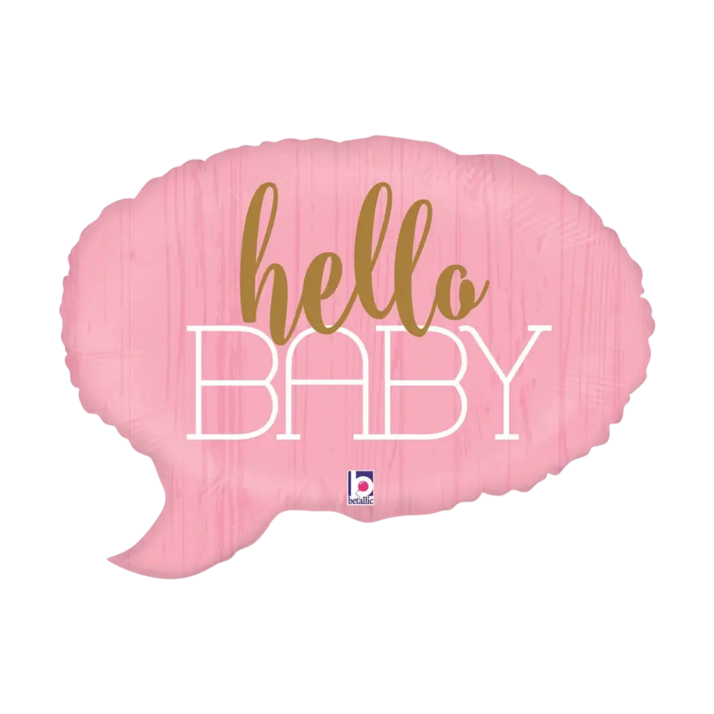 Palloncino a bolla rosa "Hello Baby" 61cm