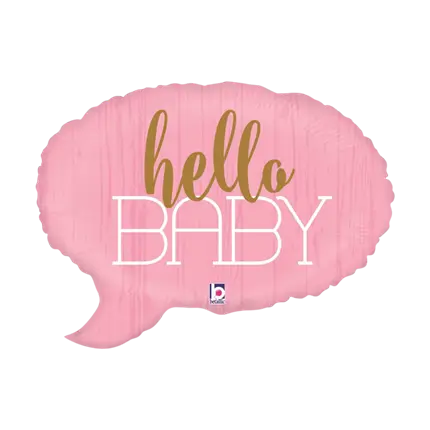 Palloncino a bolla rosa Hello Baby 61cm