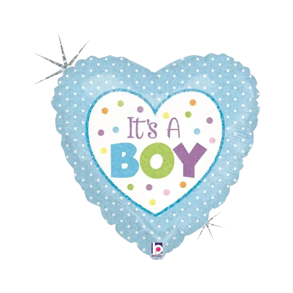 Palloncino a cuore blu "It's a Boy" 45cm