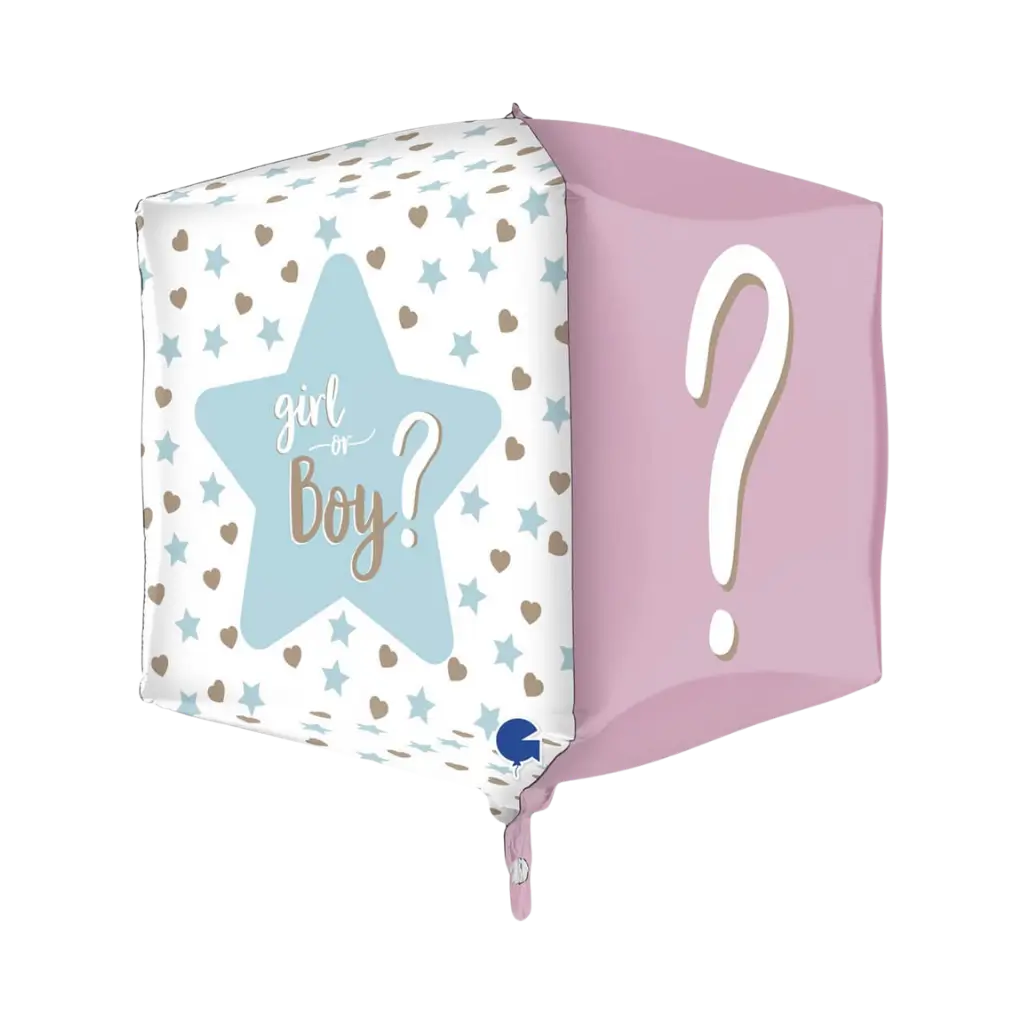 Balloon Square Gender Reveal 4D 38cm