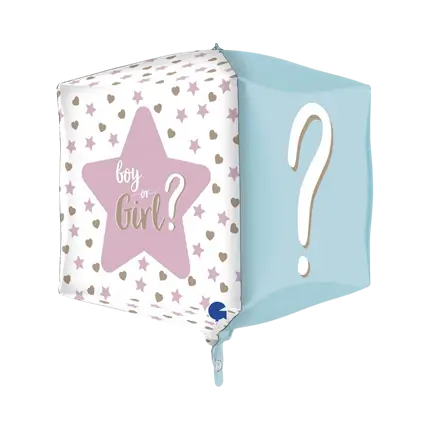 Balloon Square Gender Reveal 4D 38cm