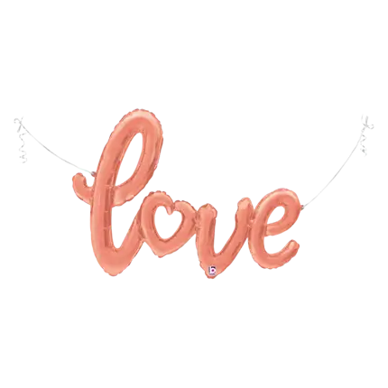 Sceneggiatura Love Script Metallic Balloon Oro rosa 119cm