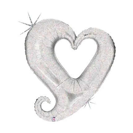 Elio Palloncino Cuore Catena Argento 94cm