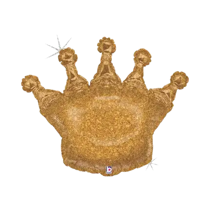 Corona a palloncino in elio d'oro 91cm