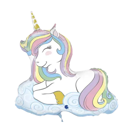 Amaretto a mongolfiera a unicorno 99cm