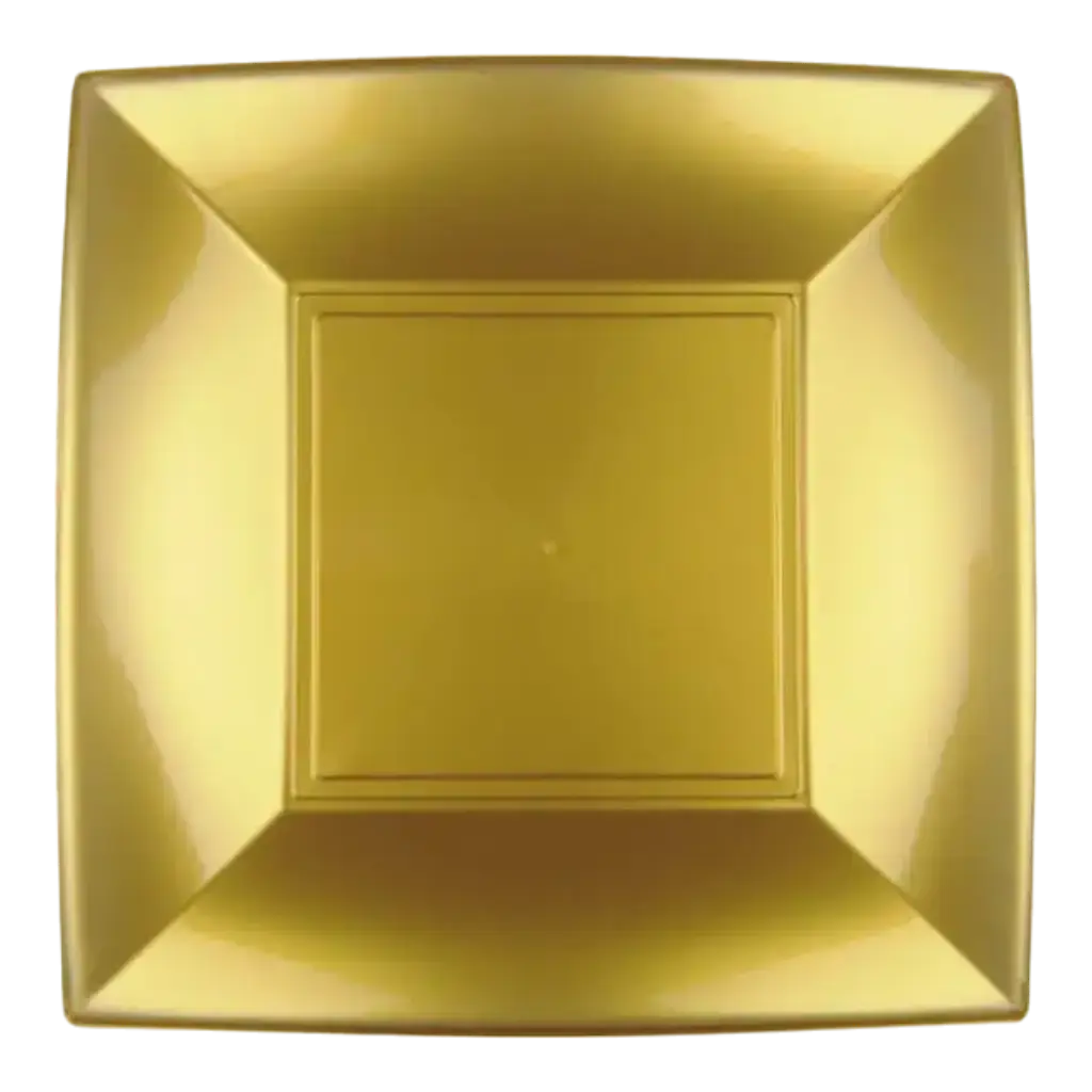 Piatto da dessert quadrato Oro 18x18cm - Set da 12