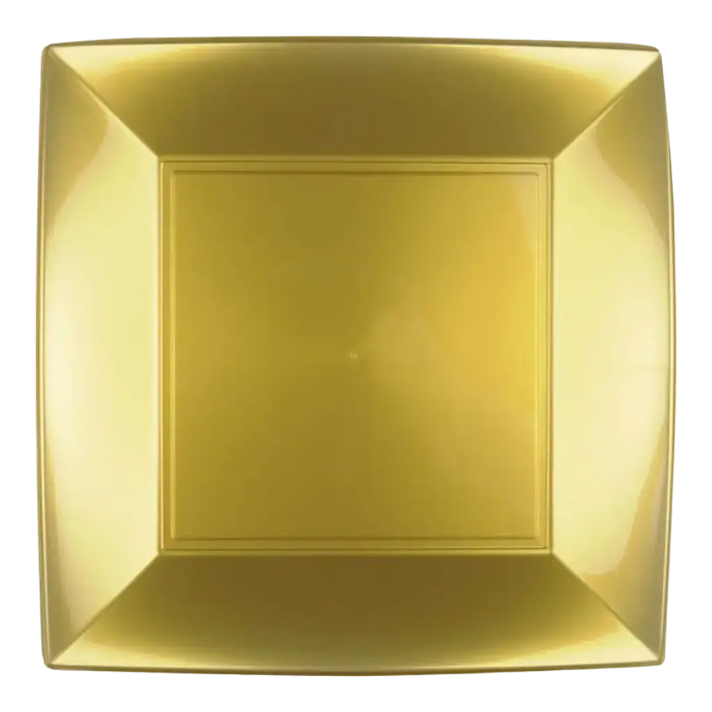 Piastra quadrata d'oro 23x23cm - Set di 12 pezzi