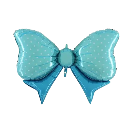Fiocco a palloncino con pois Blu 109cm