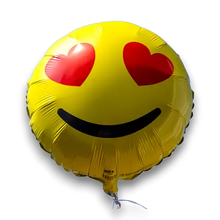 Emoji Balloon Eyes Hearts 45cm