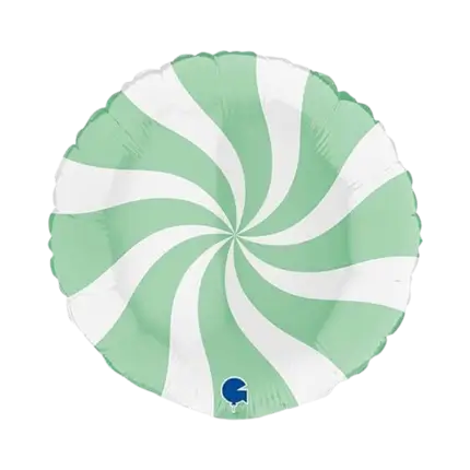 Ciuccio per palloncini in alluminio bianco e verde opaco 46cm