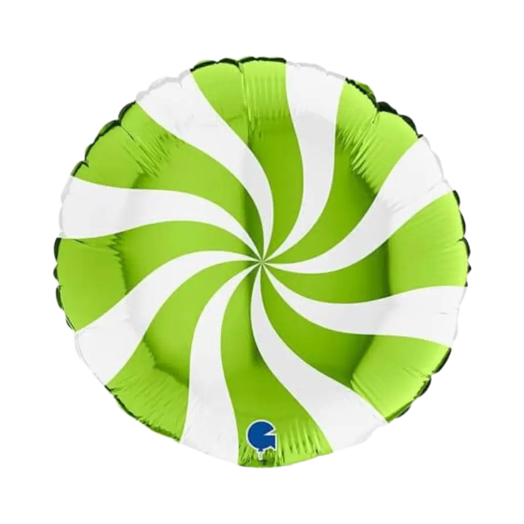 Ciuccio per palloncini in alluminio bianco e verde 46cm