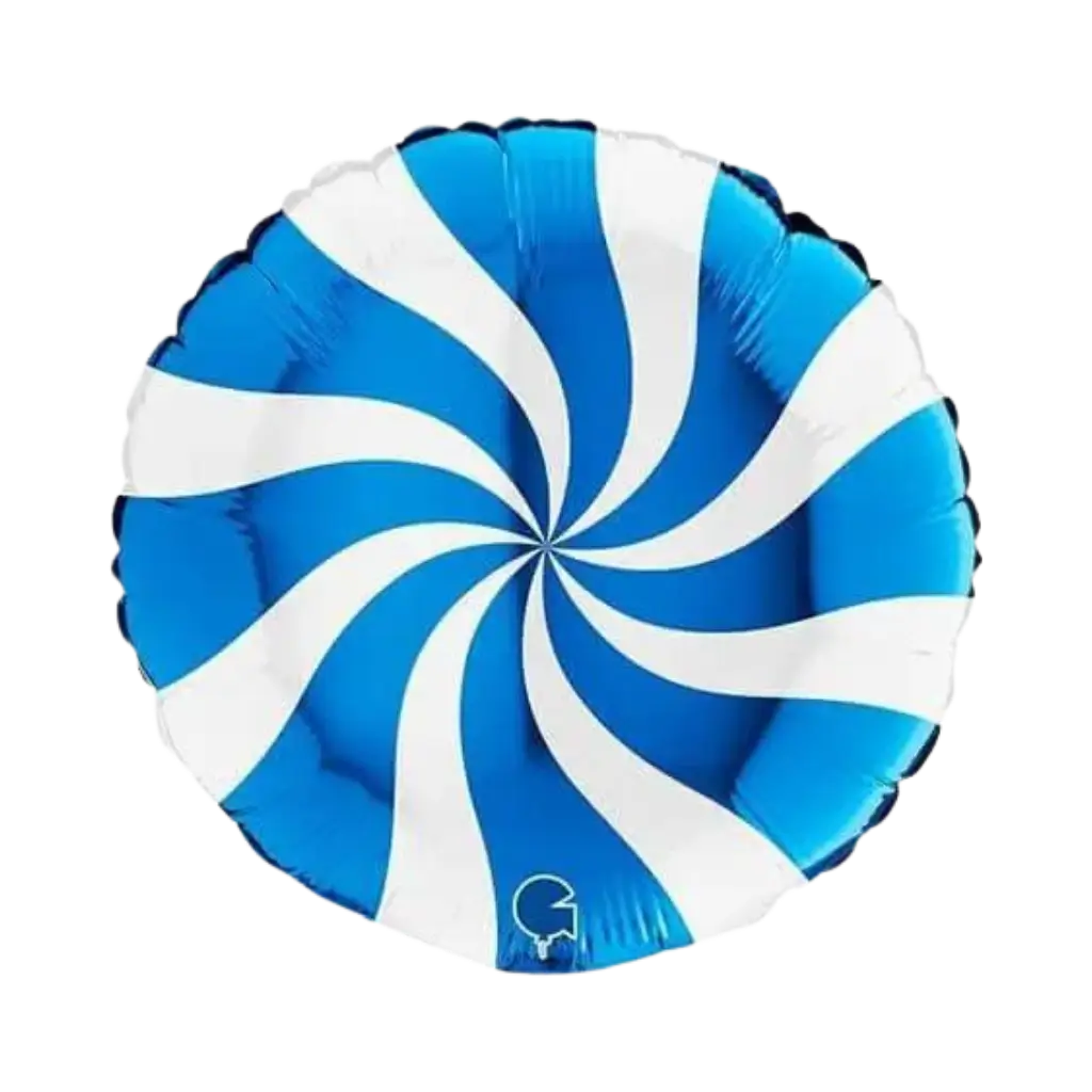 Ciuccio per palloncini in alluminio bianco e blu 46cm