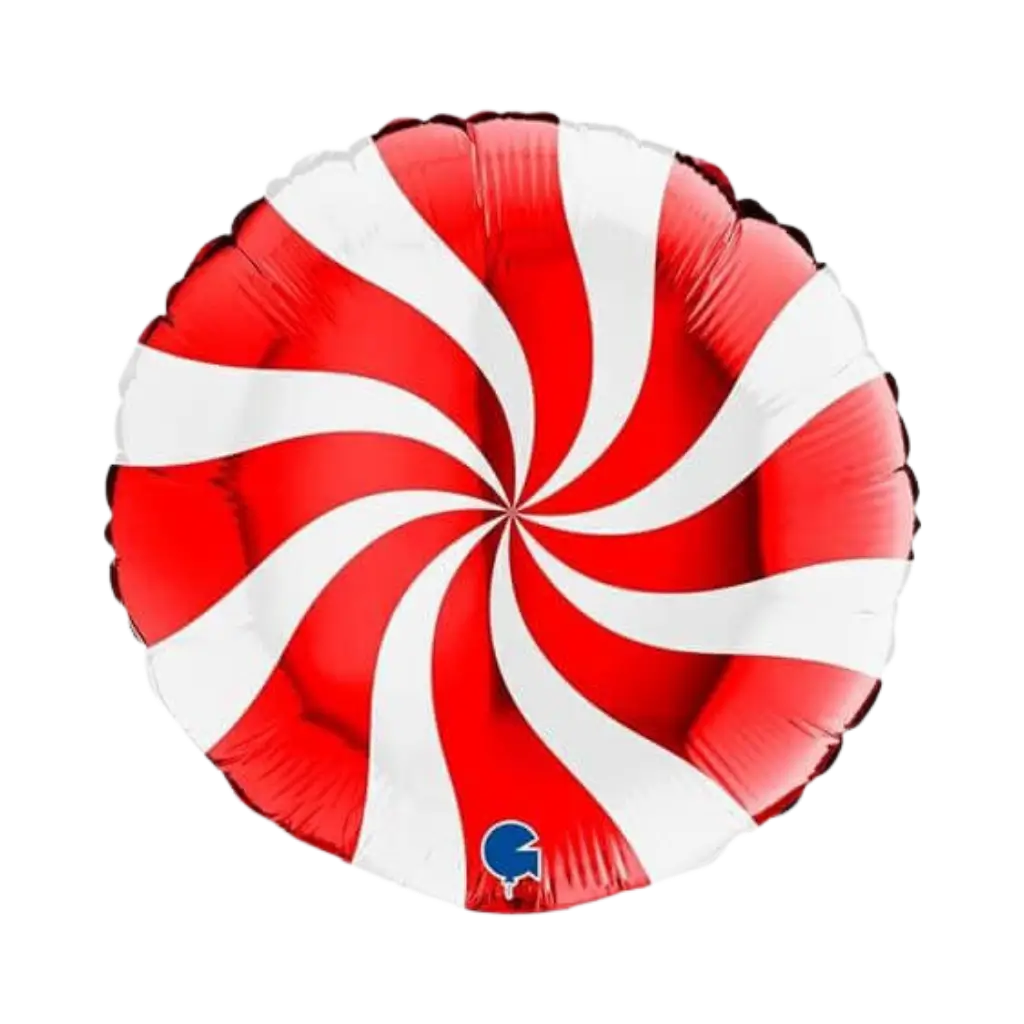 Palloncino in alluminio bianco e rosso 46cm