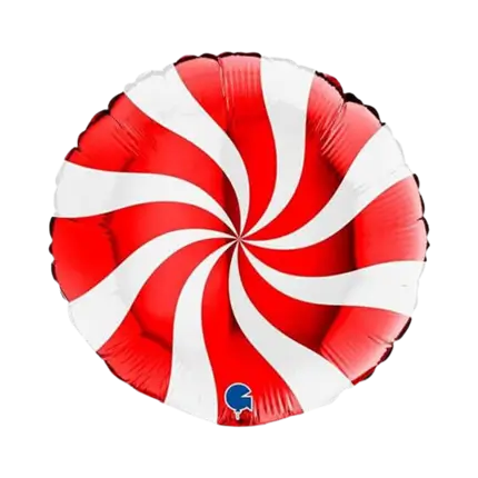Palloncino in alluminio bianco e rosso 46cm