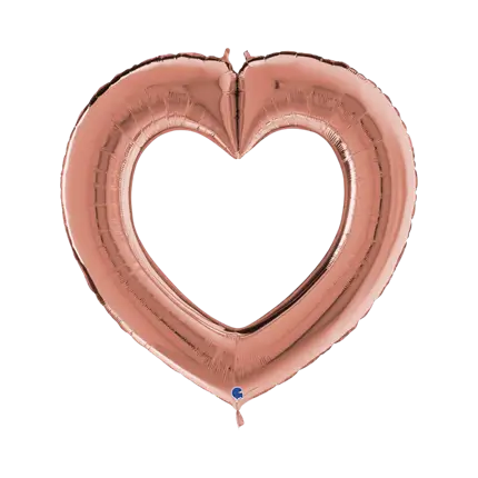 Palla metallica Linky Cuore Linky Oro Rosa 104cm