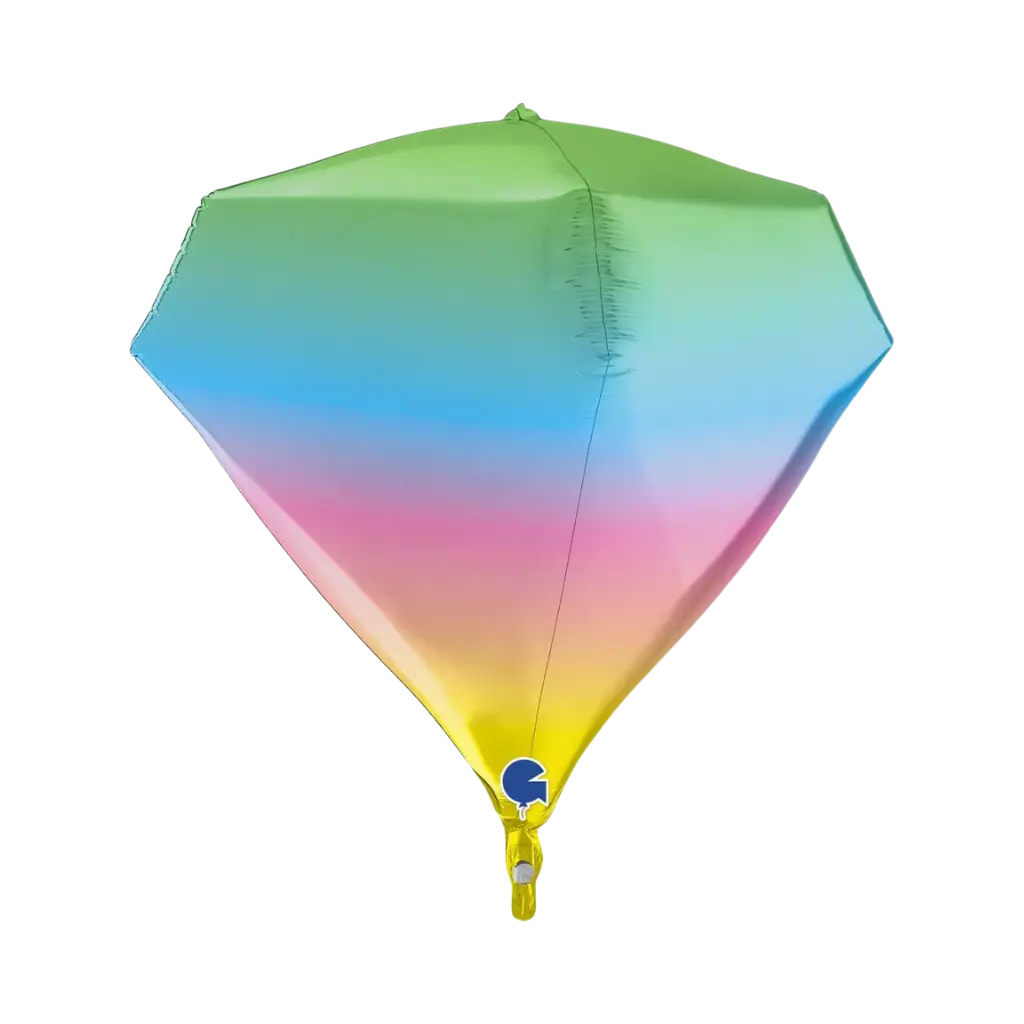 Balloon Helium Diamond Rainbow 4D 45cm