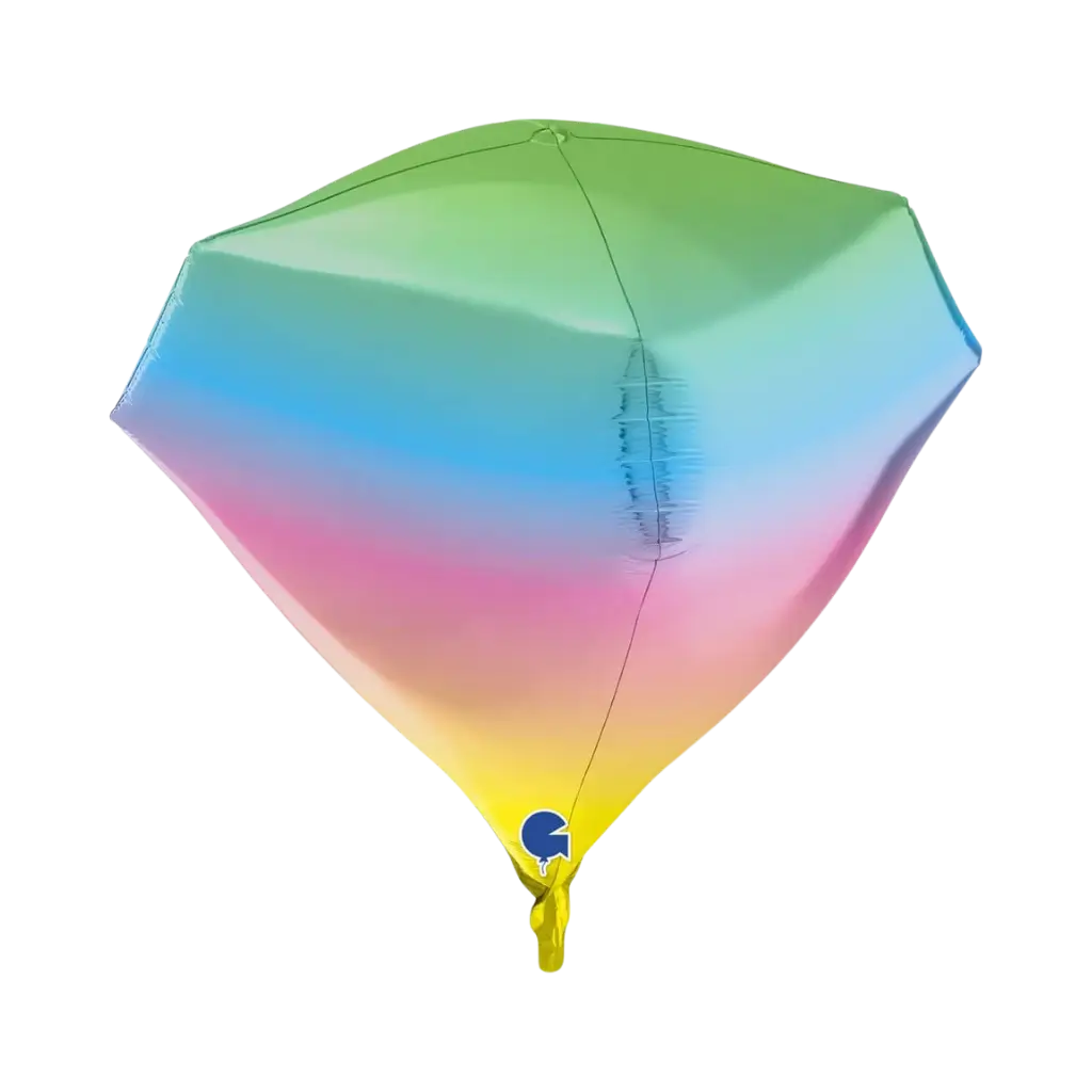 Balloon Helium Diamond Rainbow 4D 45cm