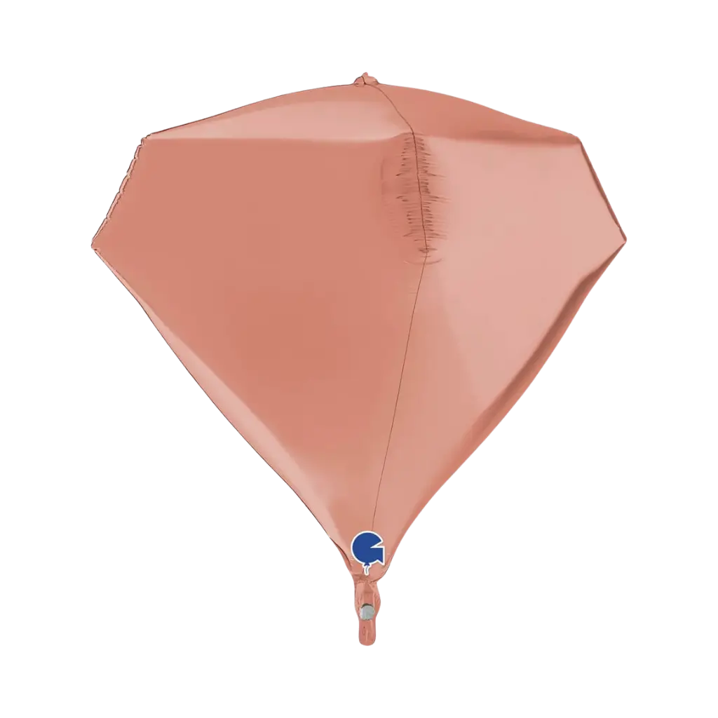 Palloncino Elio Diamante Diamante Oro Rosa 4D 45cm