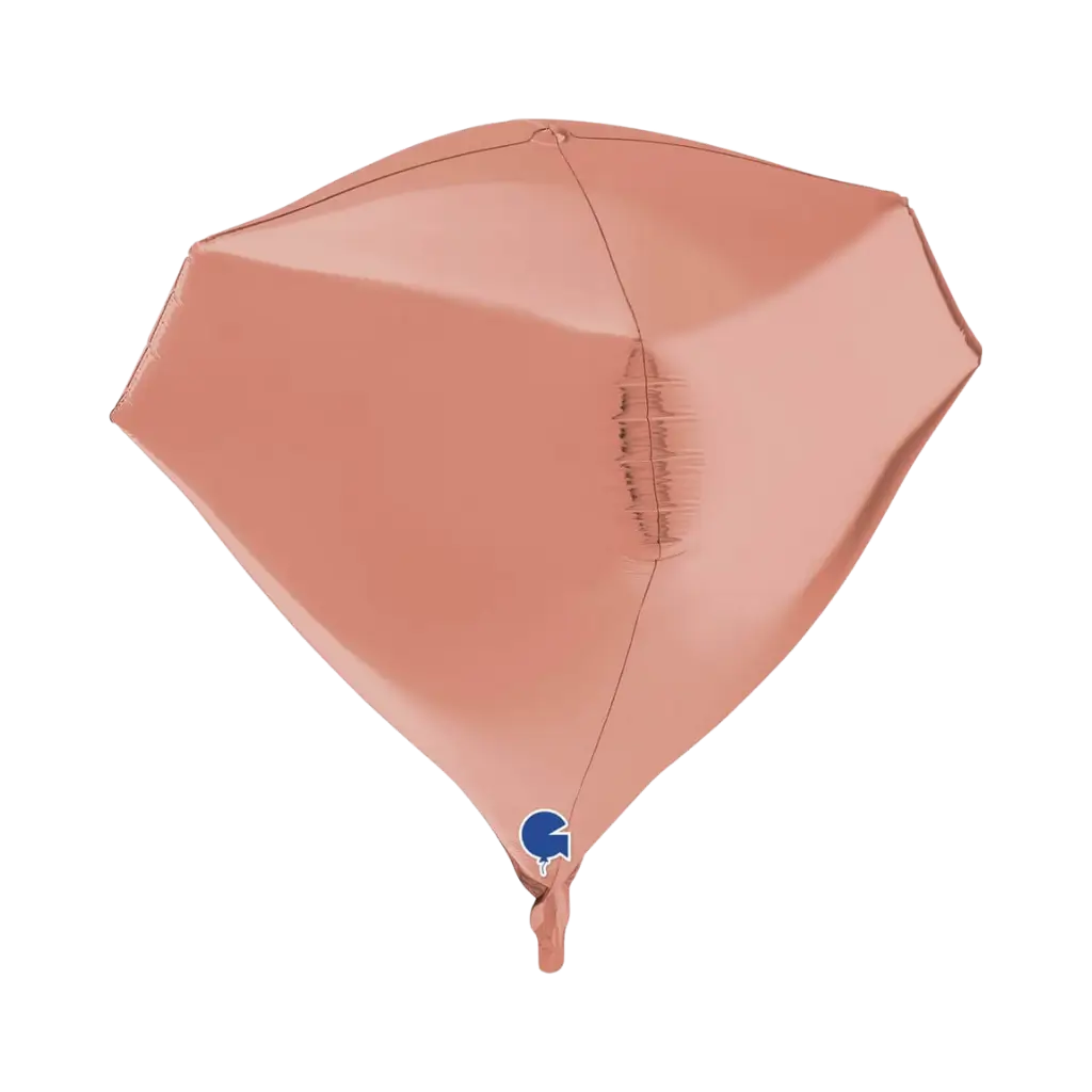 Palloncino Elio Diamante Diamante Oro Rosa 4D 45cm