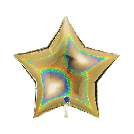 Palloncino olografico Star Balloon Oro 92cm
